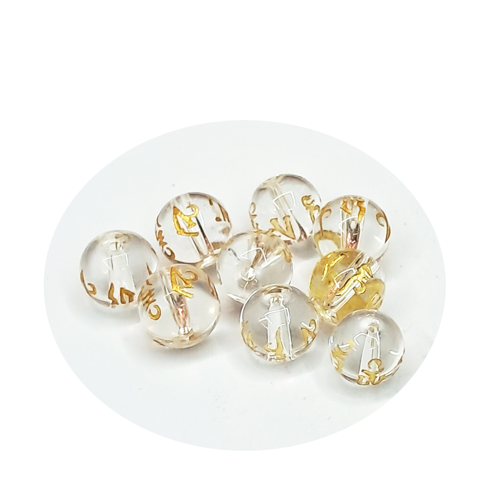 六字真言{水晶}圓珠6mm 配件2個【十方】154709