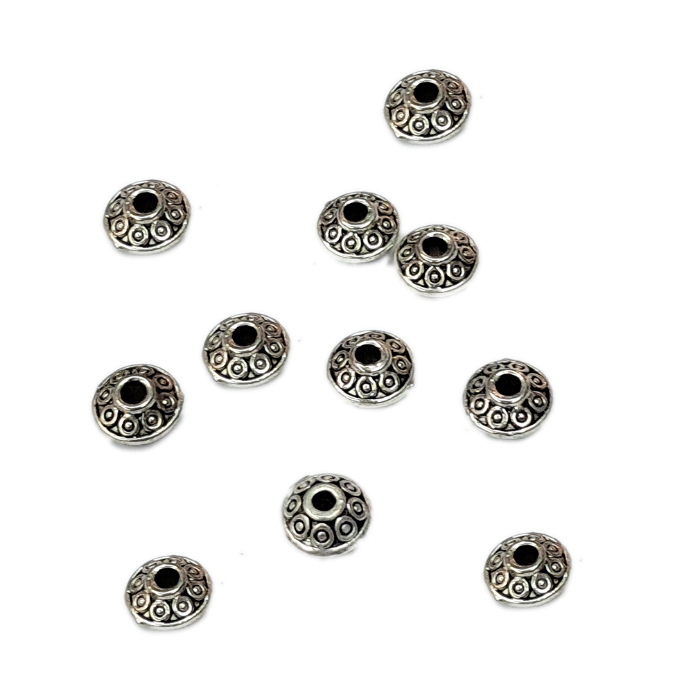 花瓣飛碟型{藏銀}配件4個【十方】154713