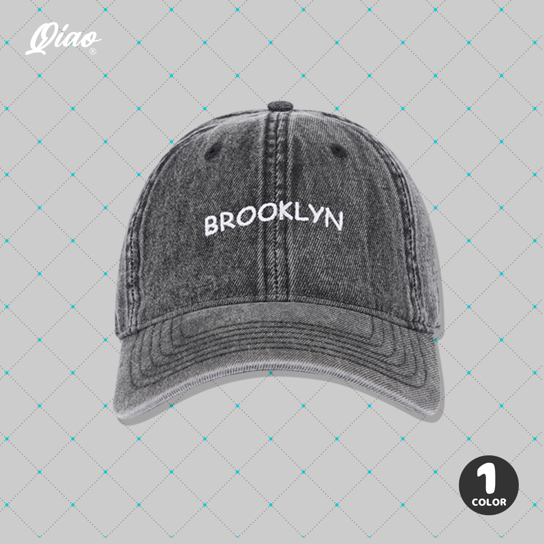 VINTAGE CAP - 卡通字體BROOKLYN刺繡 GR-018