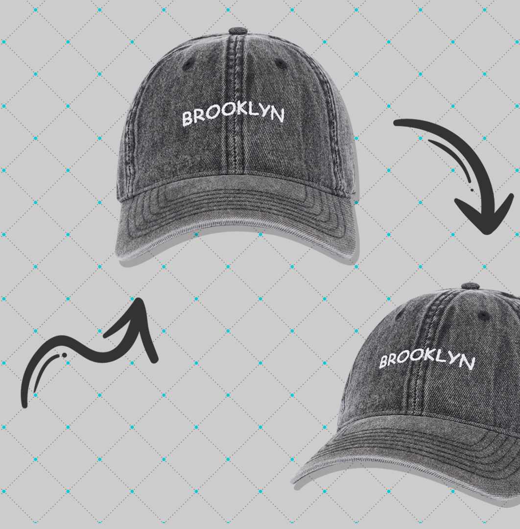 VINTAGE CAP - 卡通字體BROOKLYN刺繡 GR-018