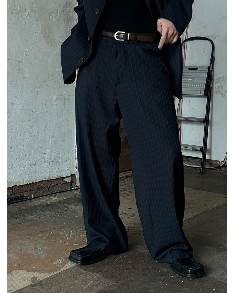 裁縫直筒西裝休閒褲