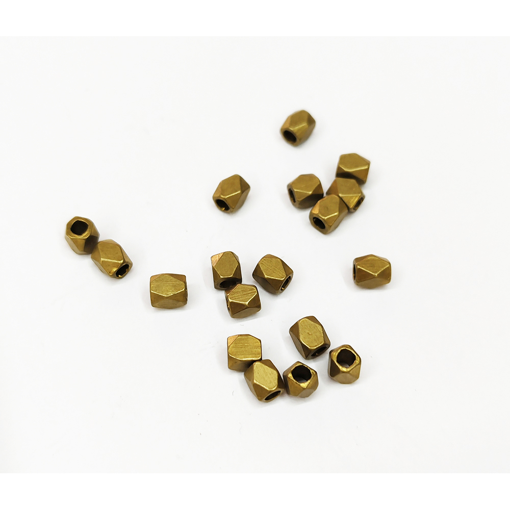 手工多角銅珠(銅)0.5 *0.4公分 2個【十方】141415