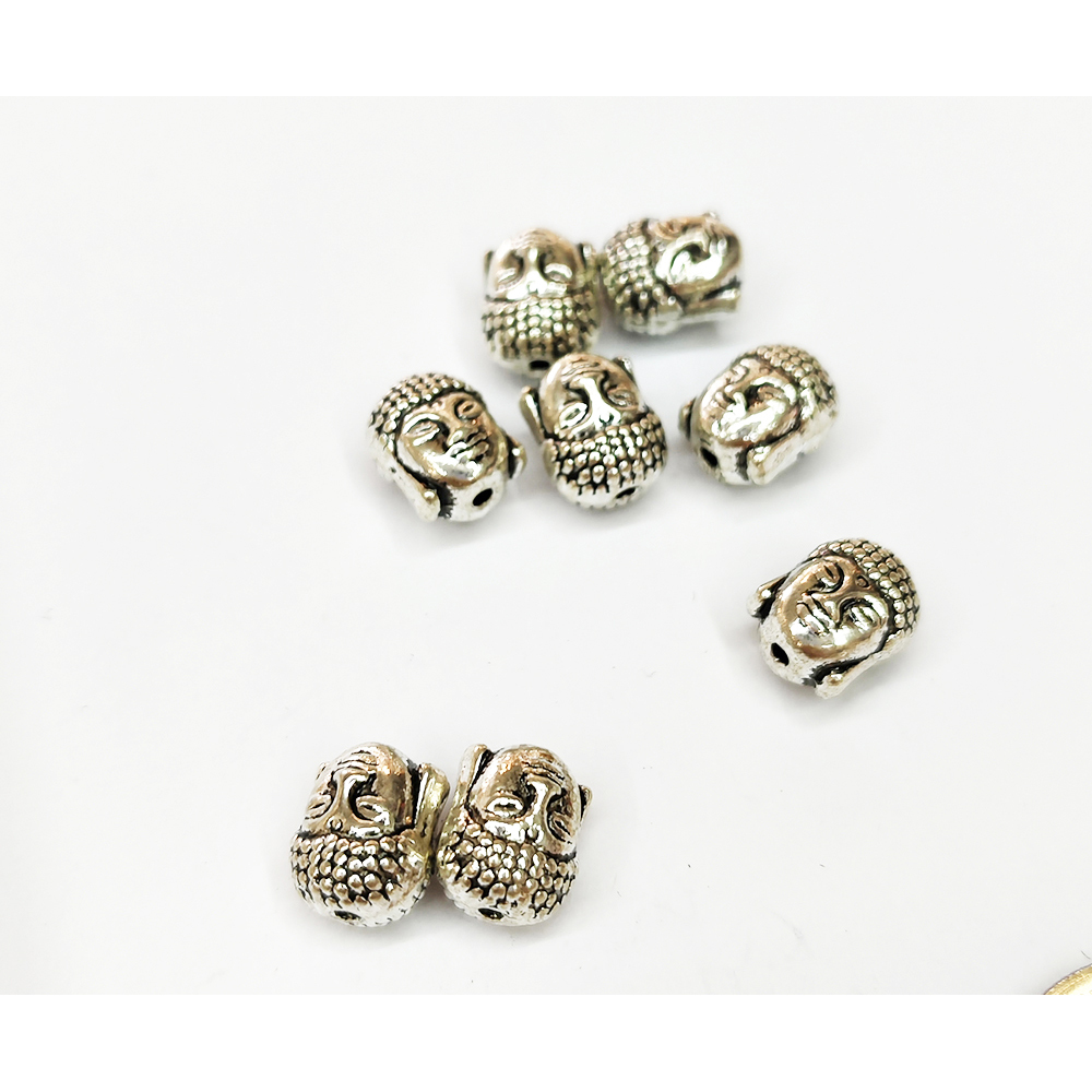 佛首{藏銀}珠0.9公分1個【十方】141443