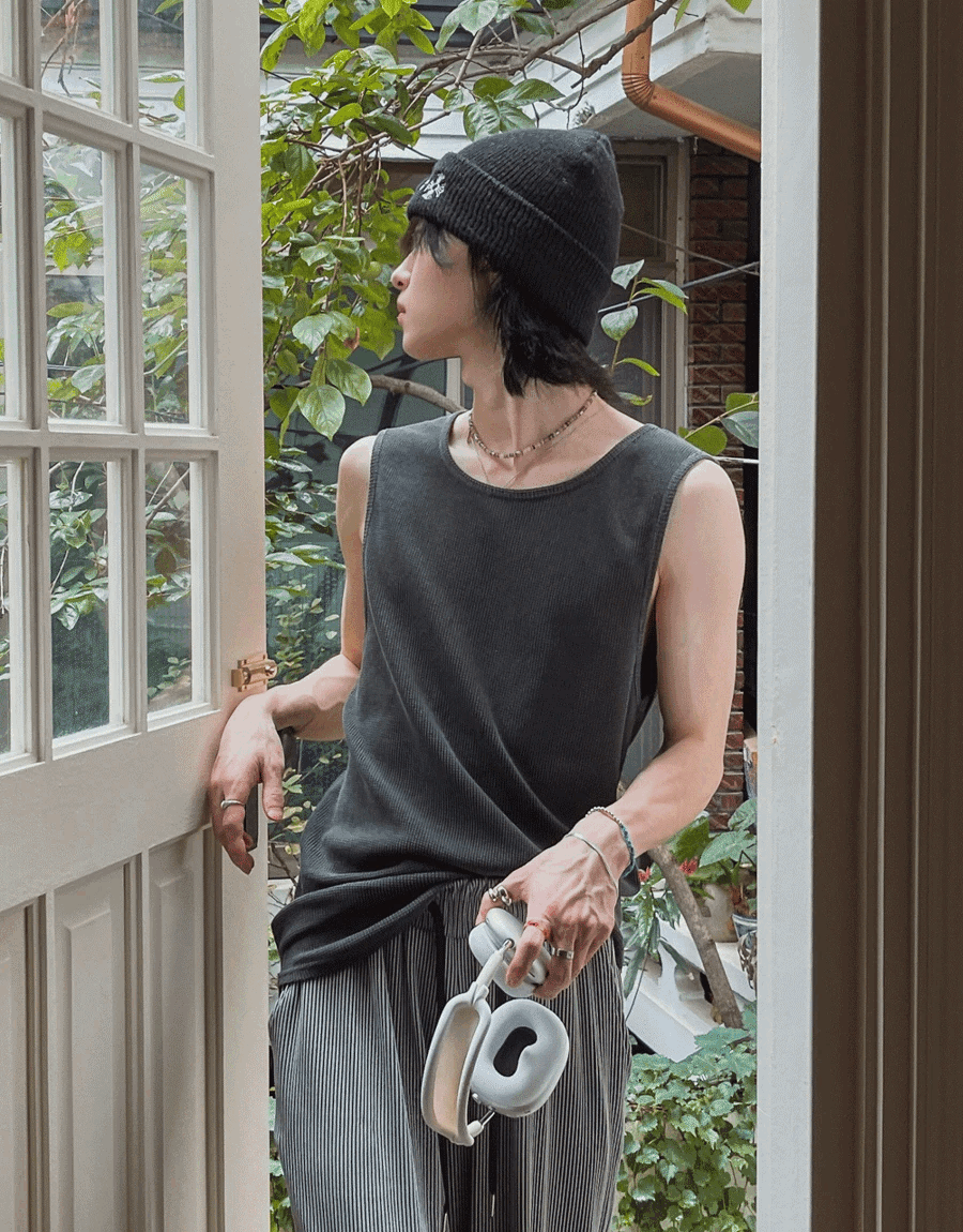 水洗華夫格背心