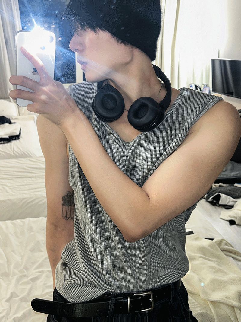 水洗華夫格背心