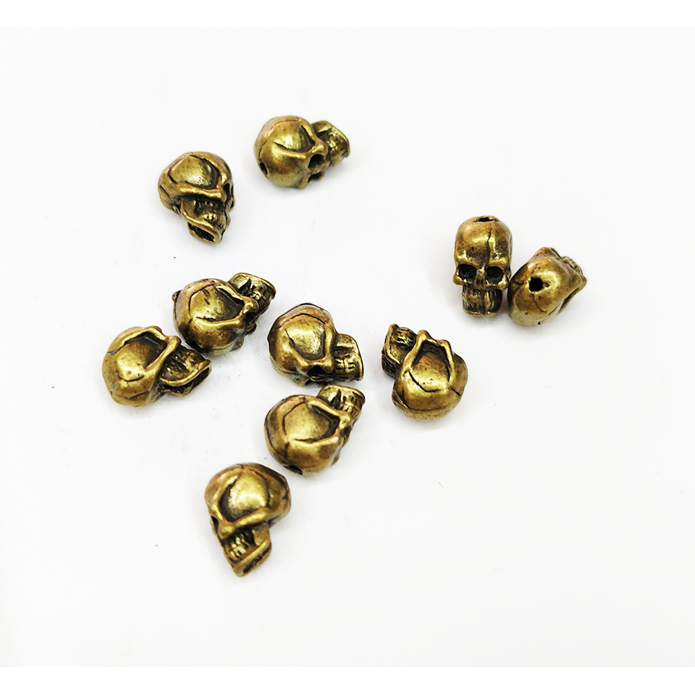 銅骷顱頭 1*0.8公分 2個【十方】144128