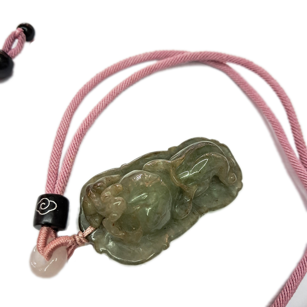 一夜致富{深油青}玉葫蘆貔貅中國結項鍊【十方】154762