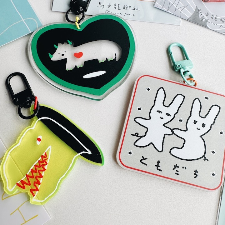 壓克力鑰匙圈｜馬卡龍腳趾