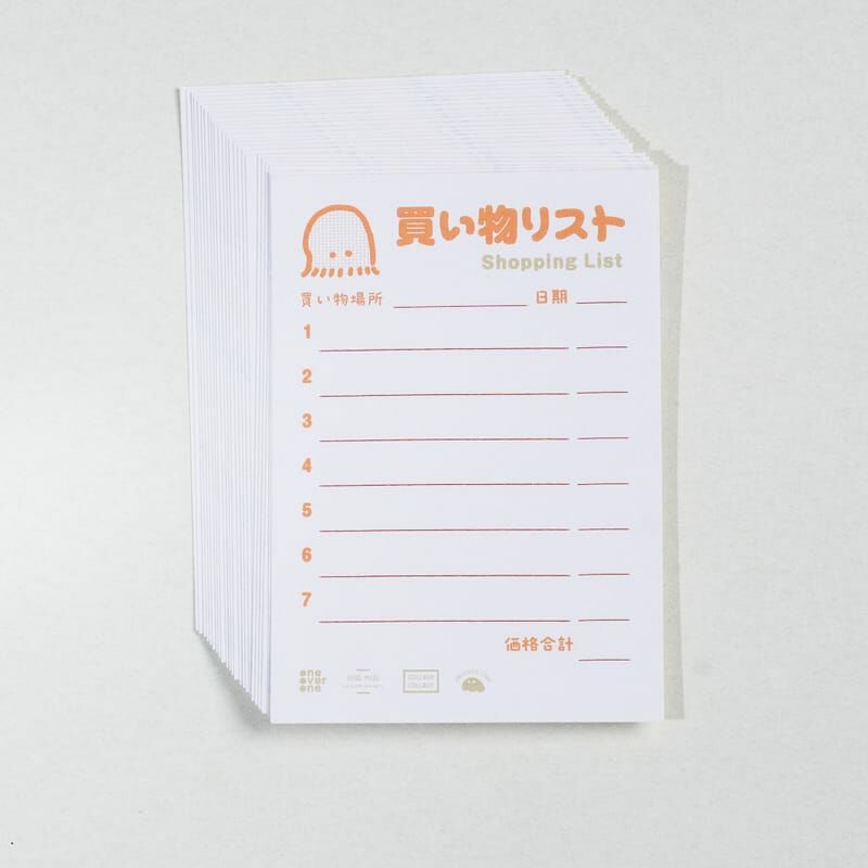 購物清單 A7便條紙（24入）手帳擴充單張｜1/1工作室