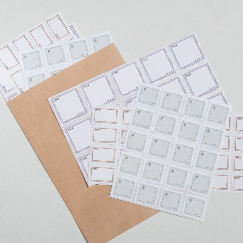 郵票 標籤貼紙組 118枚｜1/1工作室