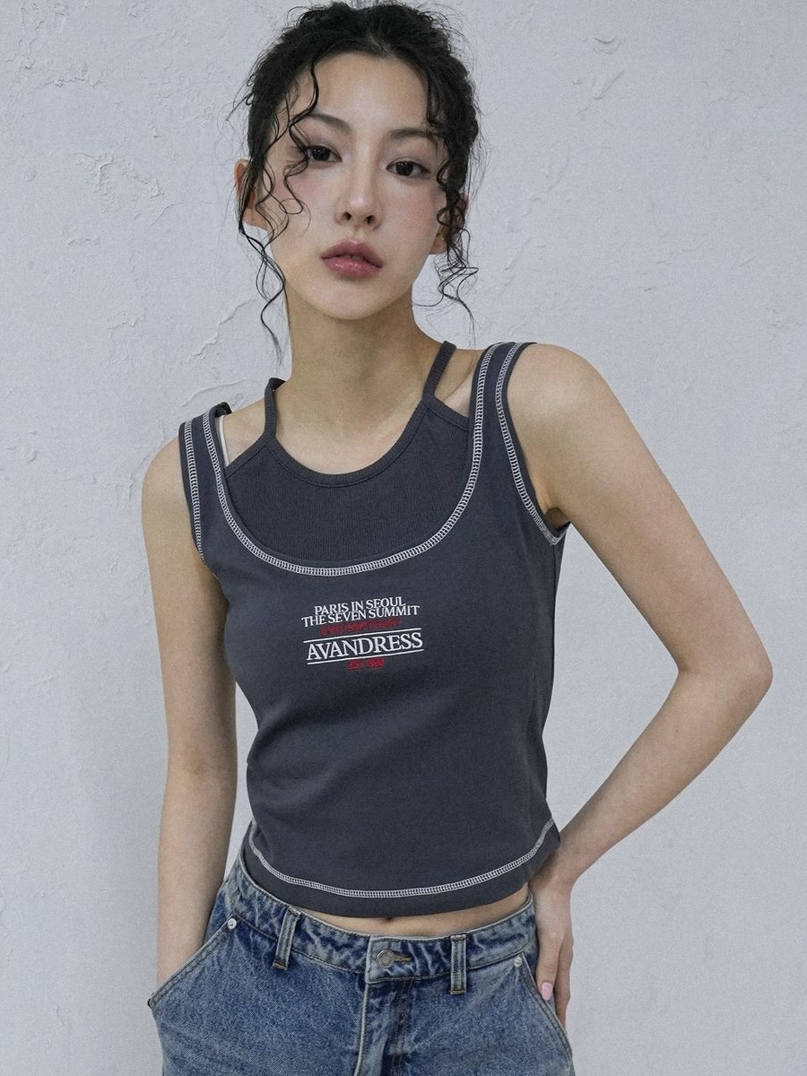 <預購> 韓國Avandress 巴黎風層次短版背心