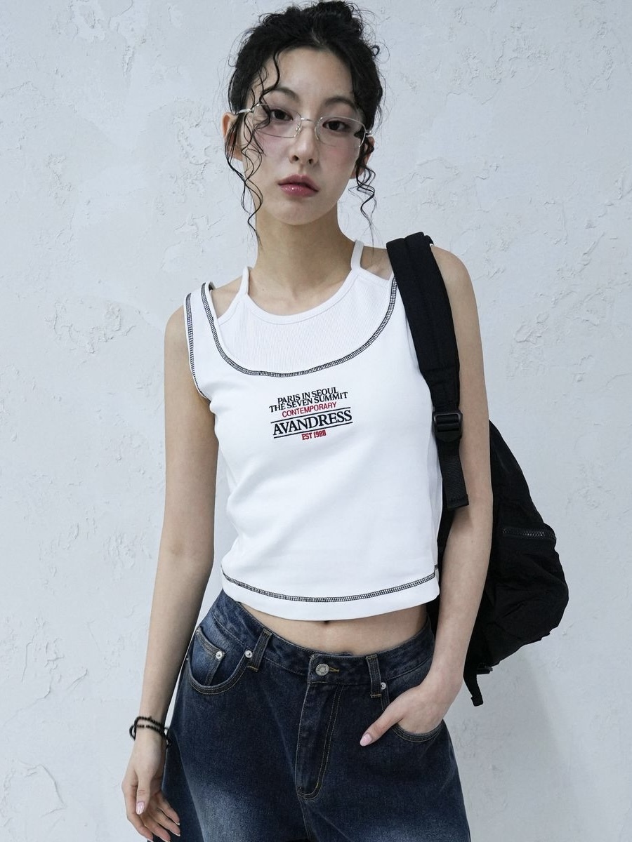 <預購> 韓國Avandress 巴黎風層次短版背心