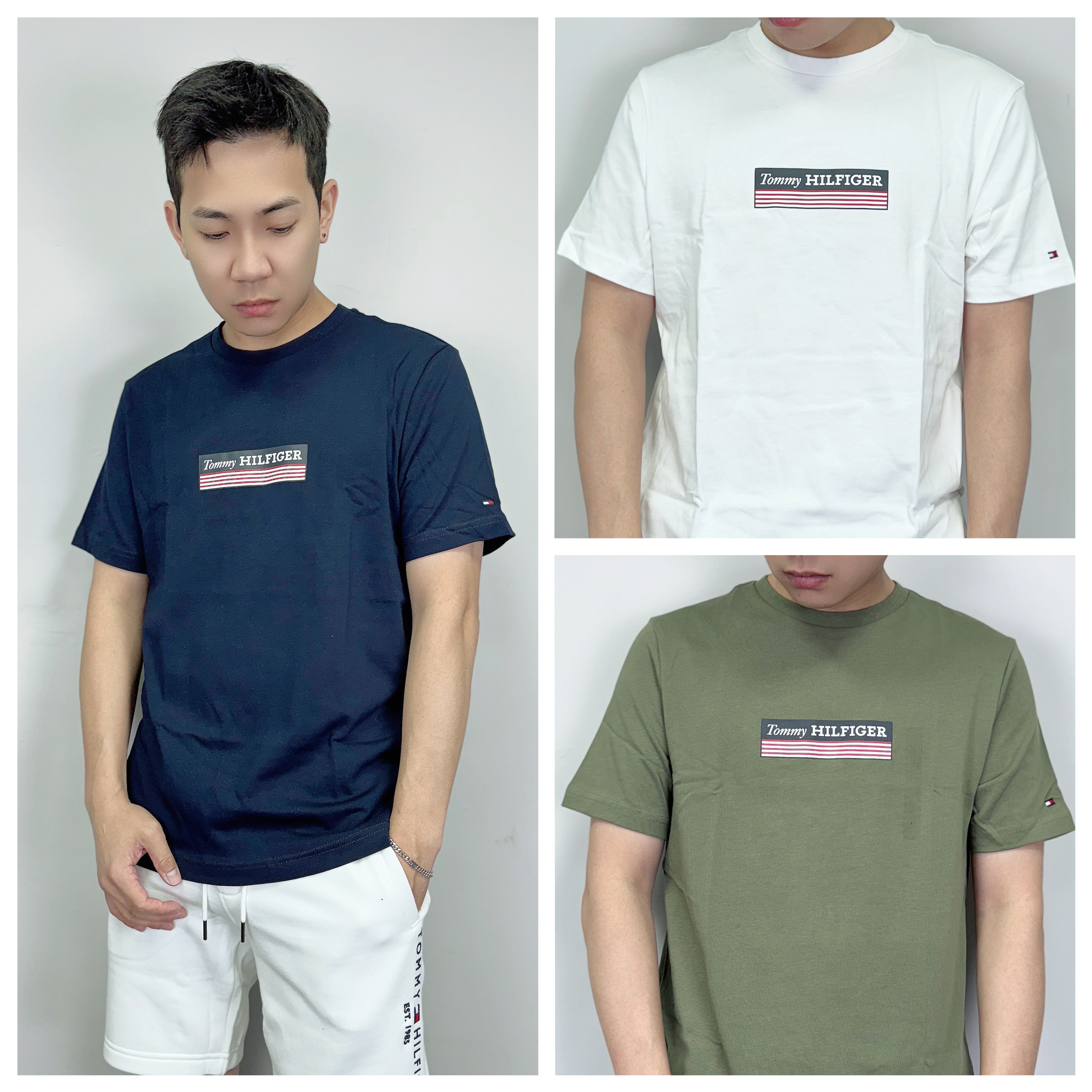 Tommy Hilfiger 膠印美國國旗 厚磅 短袖上衣 短袖 短T