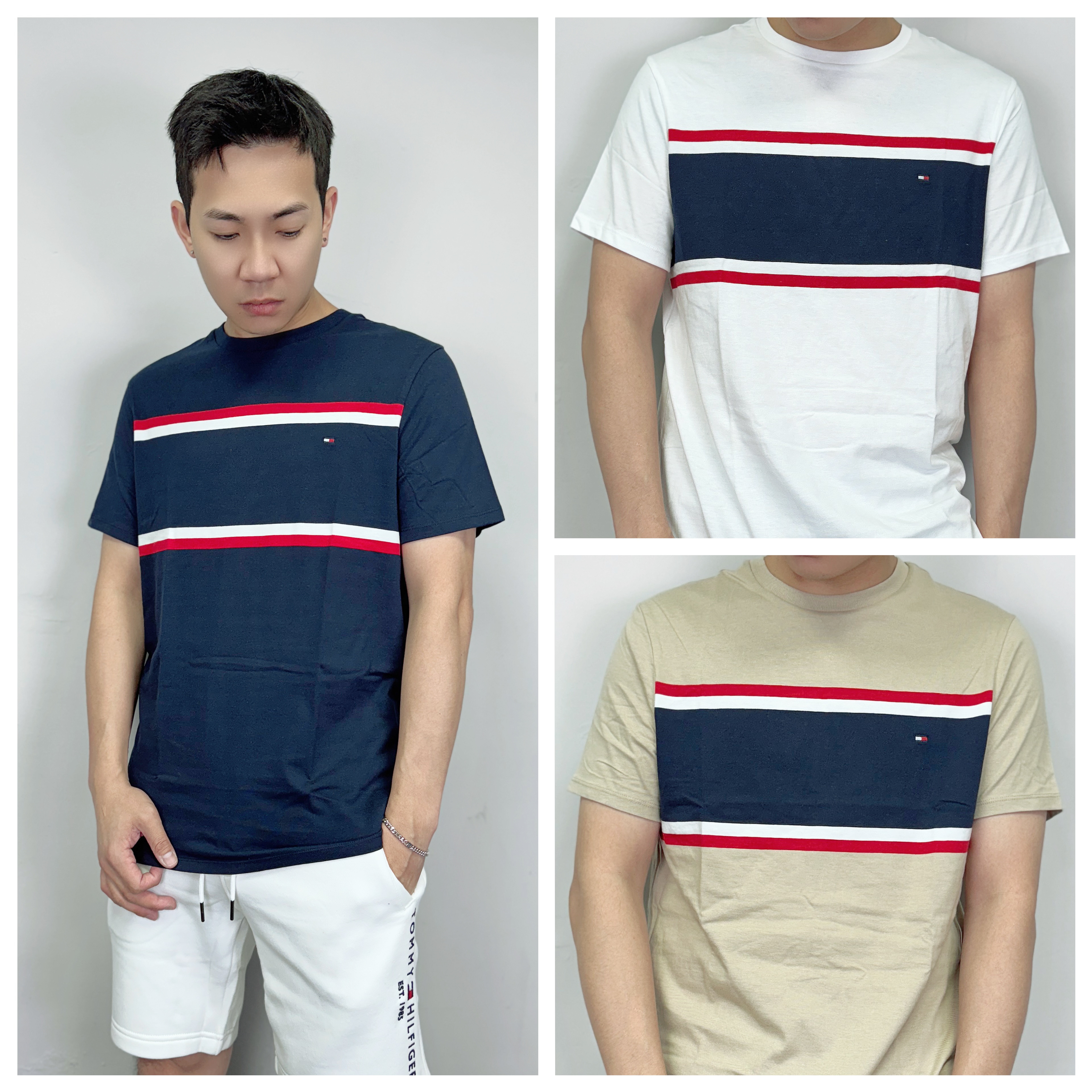 Tommy Hilfiger 紅白橫條 短袖上衣 短袖 短T
