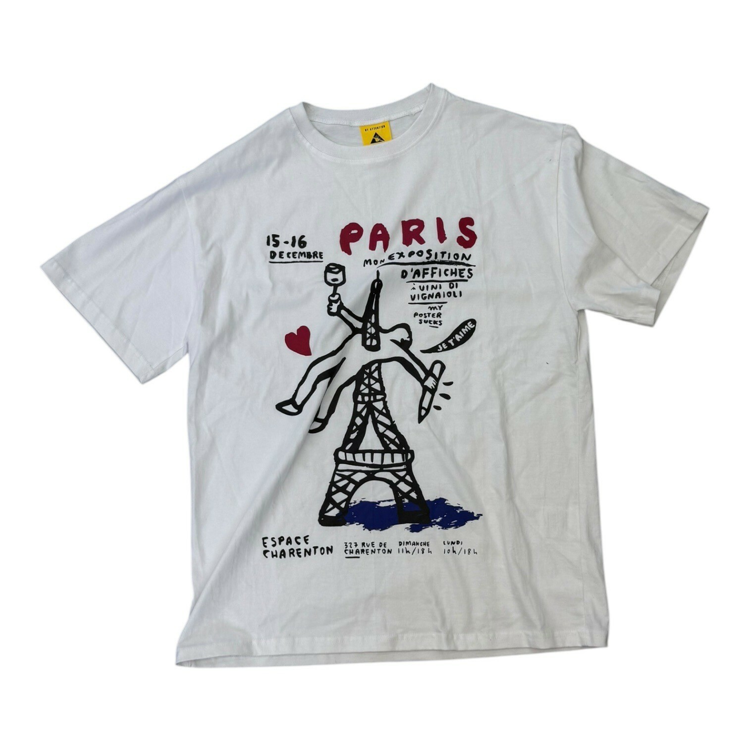 Paris 美式塗鴉印花夏季短tee