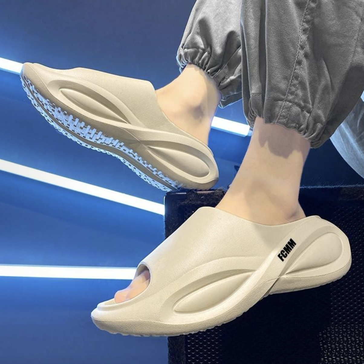 韓國 FCMM EVA yeezy 平替 厚底 防水 戶外拖鞋 平底拖鞋 踩屎感