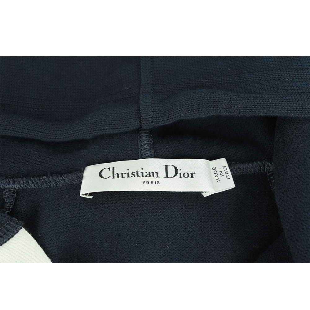 【CHRISTIAN DIOR】標誌星星印花短袖棉質連帽T-Shirt (海軍藍) 34423S25A4117 X5645