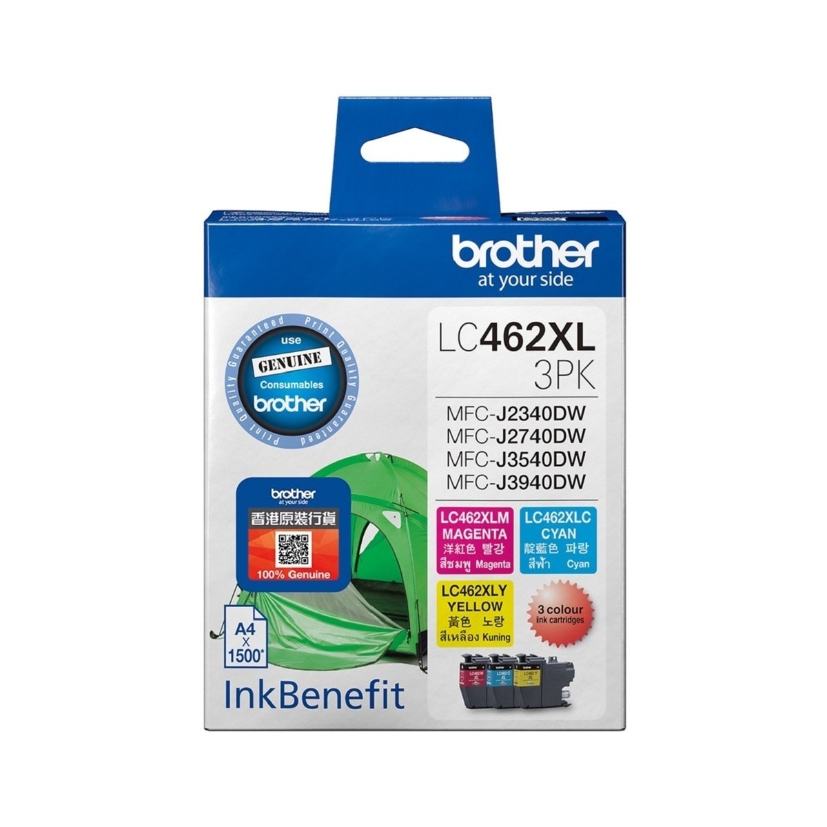 BROTHER原廠INK ＃LC462XLCL 3PK(CMY3色裝)