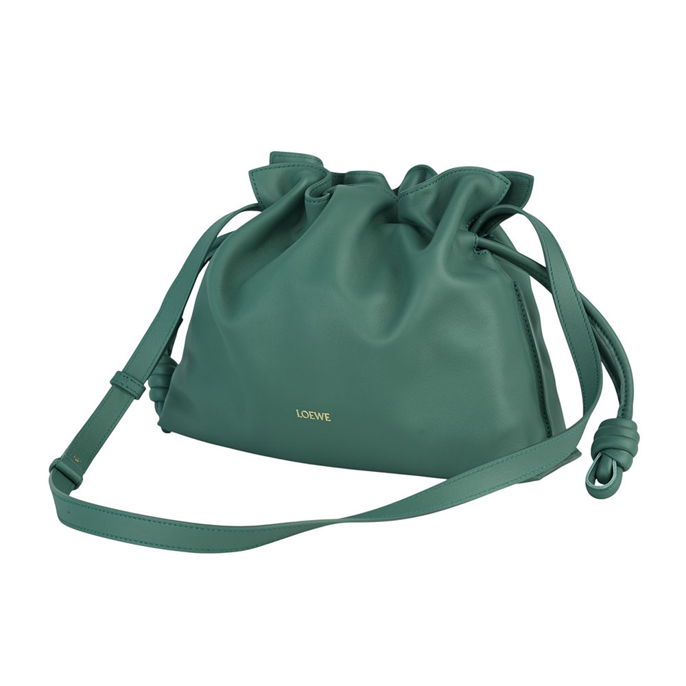 【LOEWE】Flamenco 納帕小牛皮中款手拿包/斜背包(香根草色) A411FC1XBF 4535