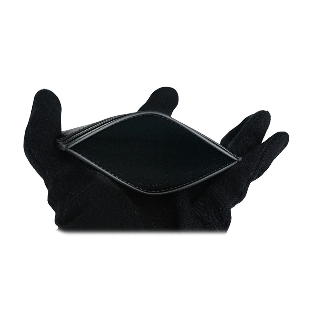 【CELINE】滿版凱旋標誌壓印小牛皮中型名片夾/卡片夾(黑色)10N763FQD.38SI