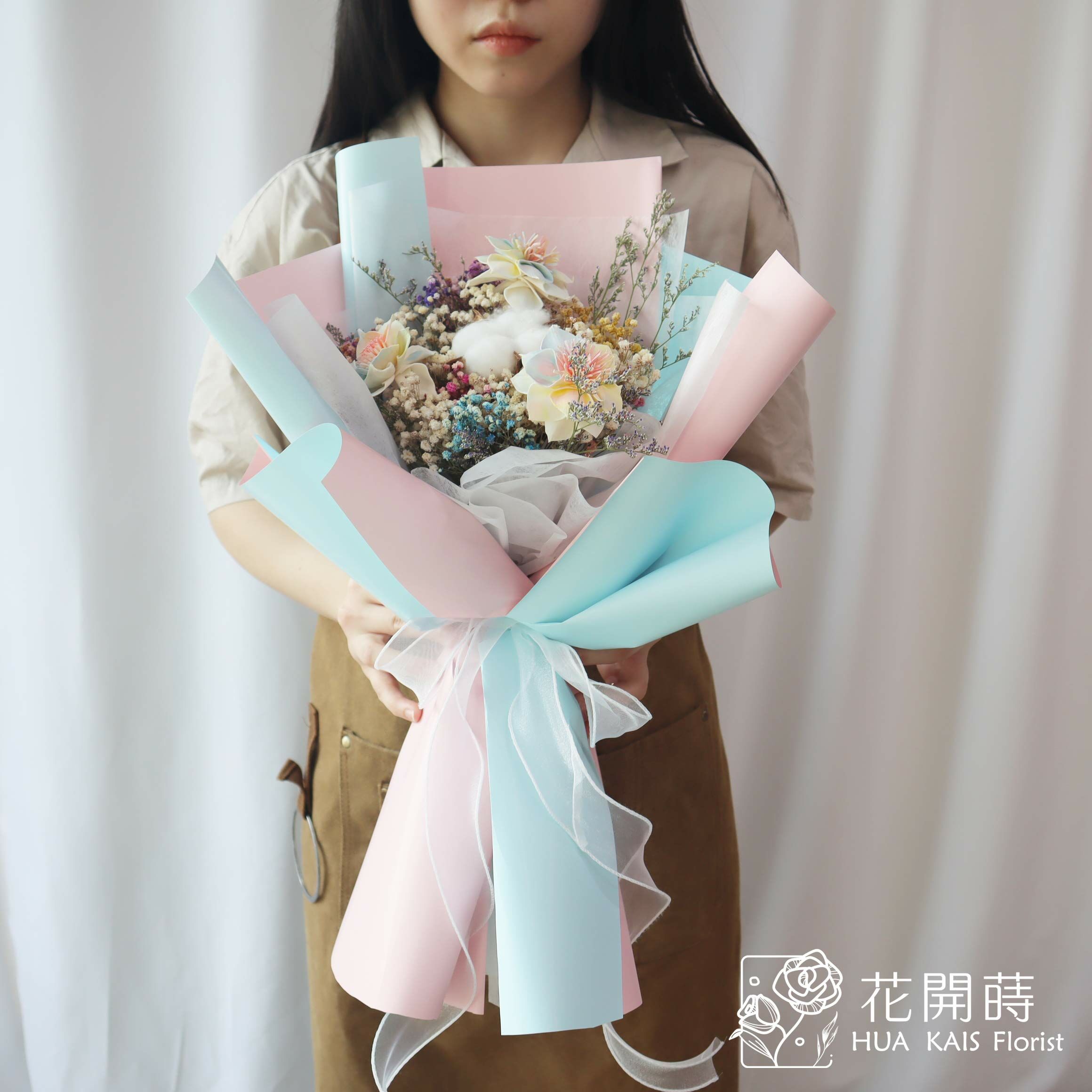 乾燥花束|繽紛樂乾燥花束(L)|中型花束|永生花|成交花束|畢業花束|母親節花束