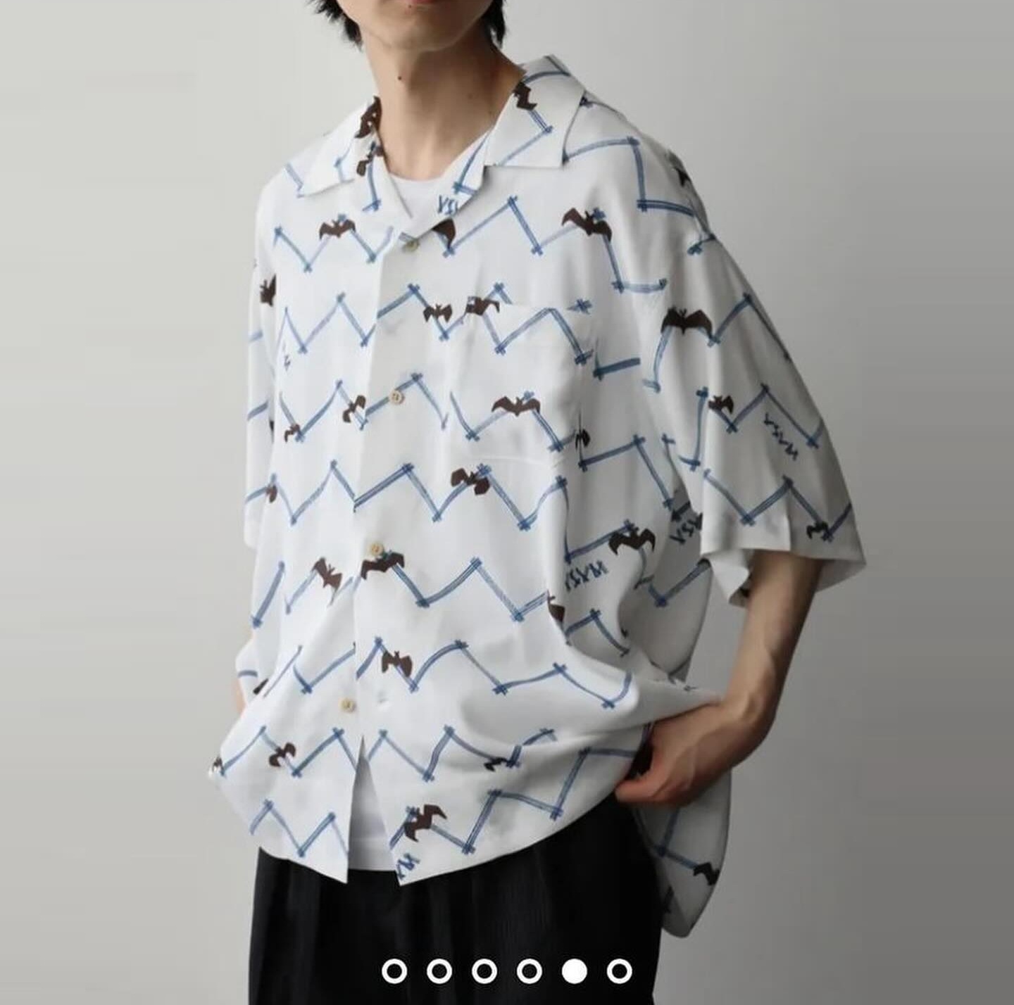 LAST PCS RE-STOCK: VISVIM COPA SHIRT S/S BATS - WHITE PRE ORDER ITEM (預訂中)