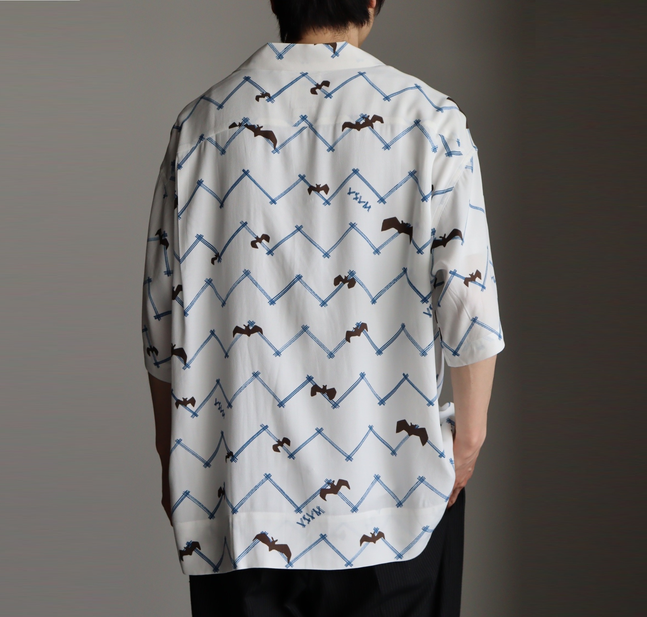 LAST PCS RE-STOCK: VISVIM COPA SHIRT S/S BATS - WHITE PRE ORDER ITEM (預訂中)