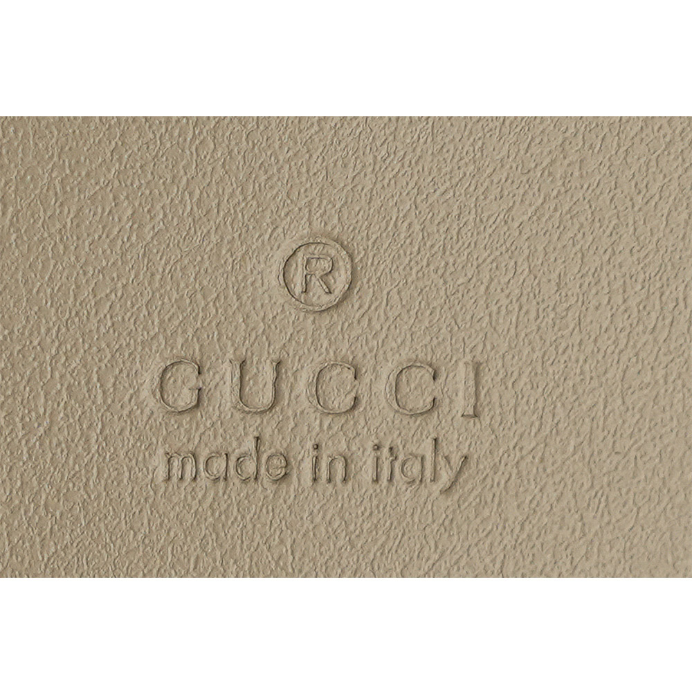 【GUCCI】GG Marmont 山行紋縫線皮革卡片小短夾(象灰色) 466492 DTDHD 1523