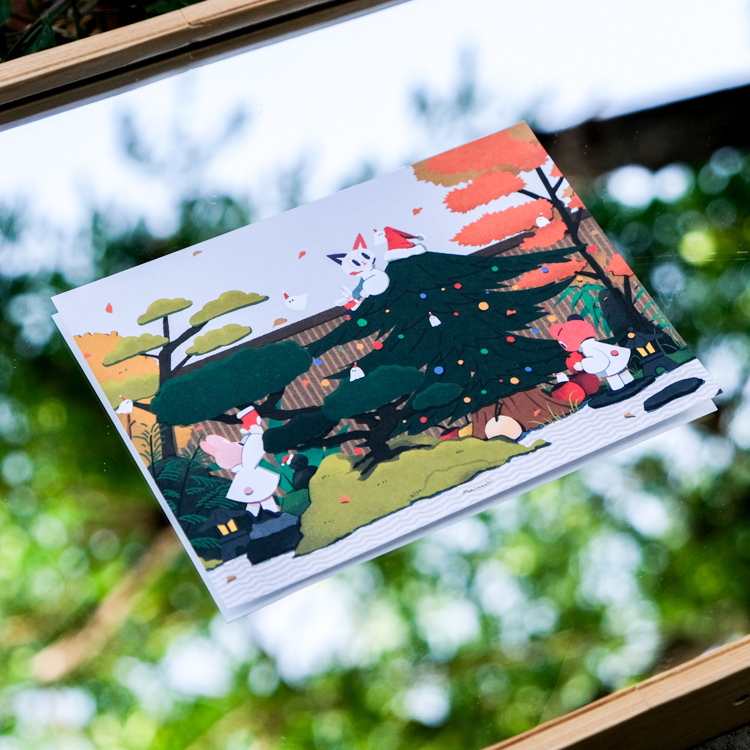 Raimochi｜明信片｜和式庭院