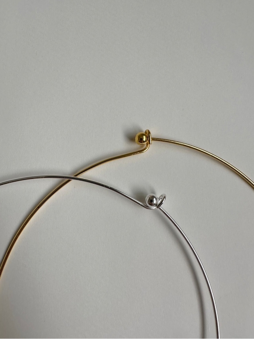 SS hook choker necklace