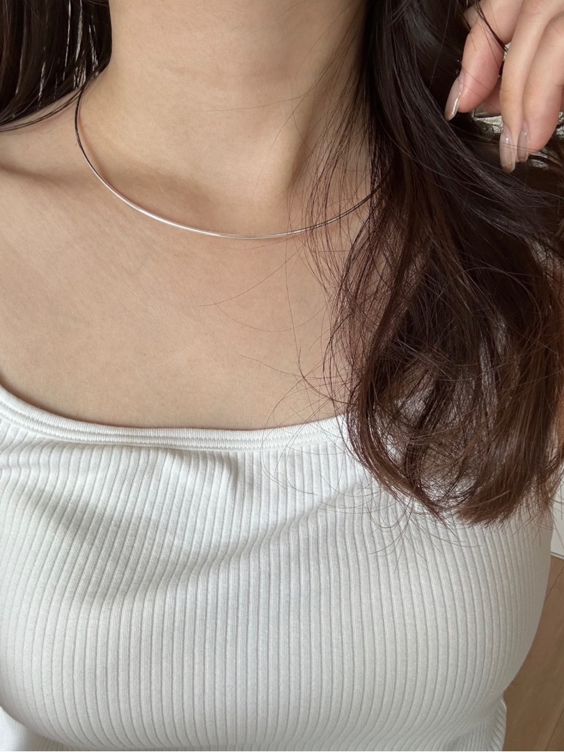 SS hook choker necklace