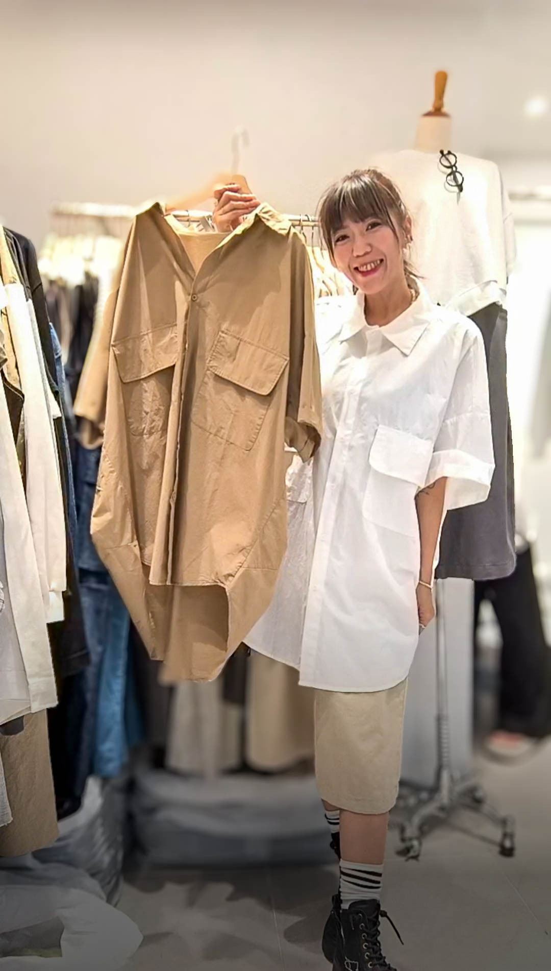 PM_K0644  ▶️大口袋長版襯衫 👉B:170cm L:76/100cm👈