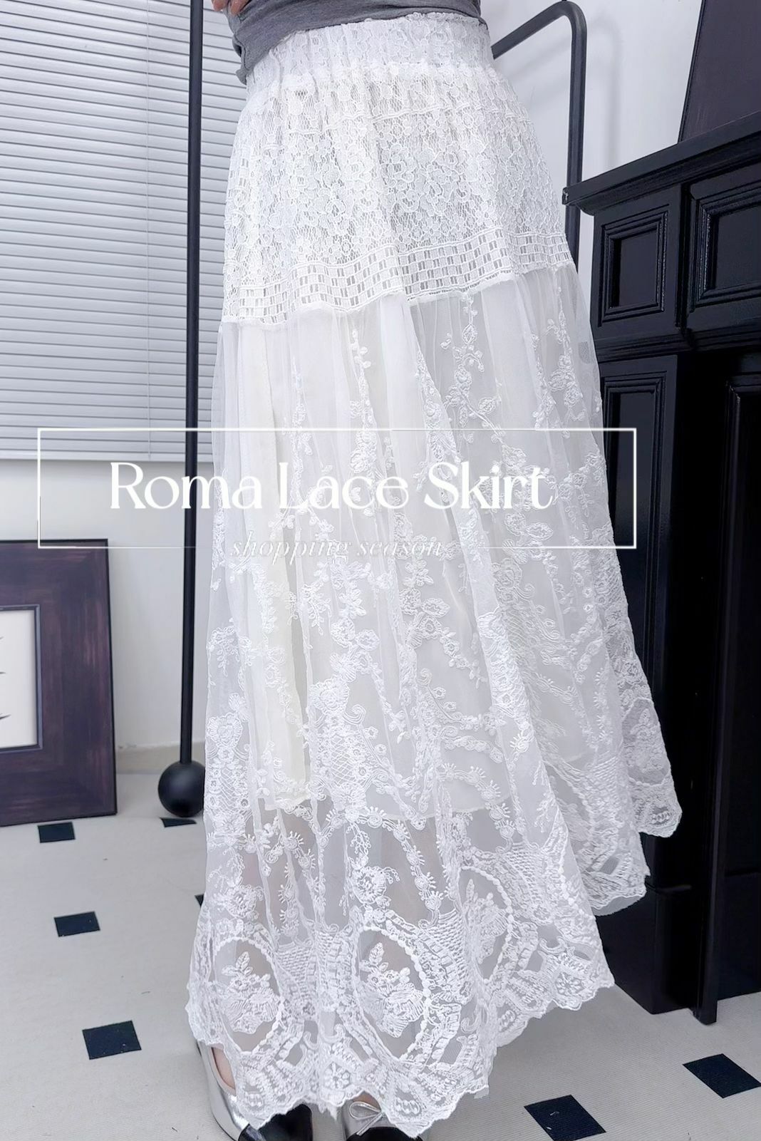 SK#7012🤍Roma Lace Skirt