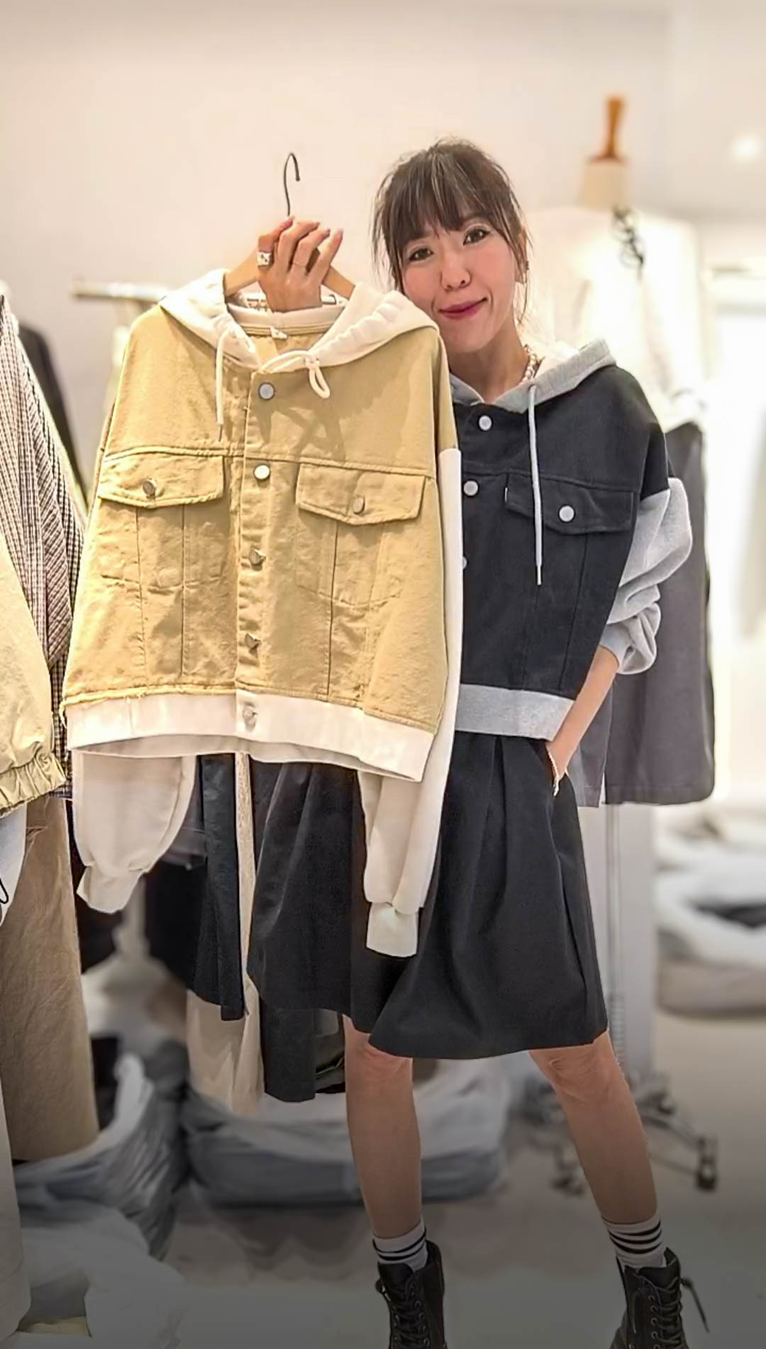 PM_K0648  ▶️牛仔連帽外套 👉B:120cm L:52cm👈
