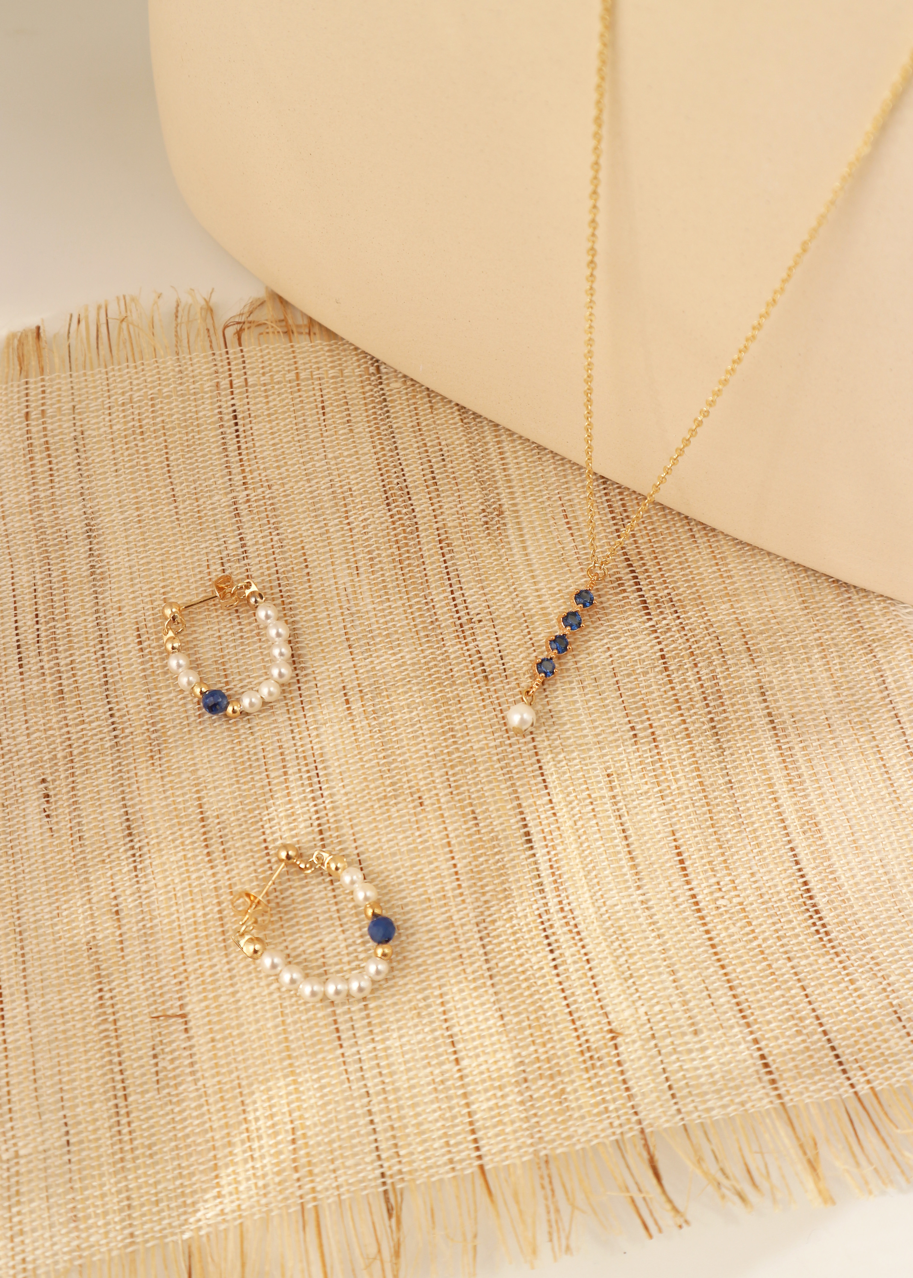 布達佩斯 鋯石項鍊-藍