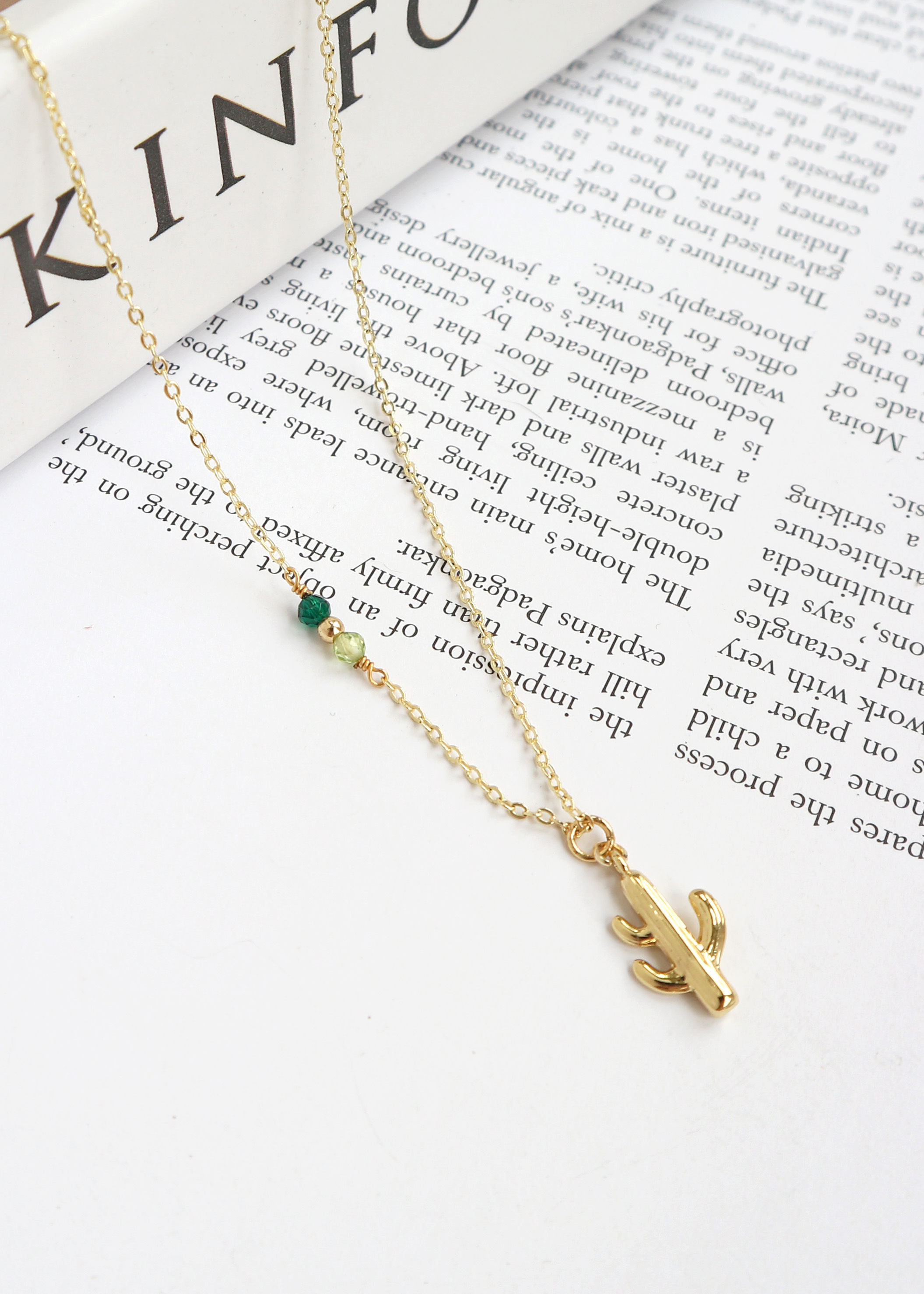 仙人掌項鍊-注14K金