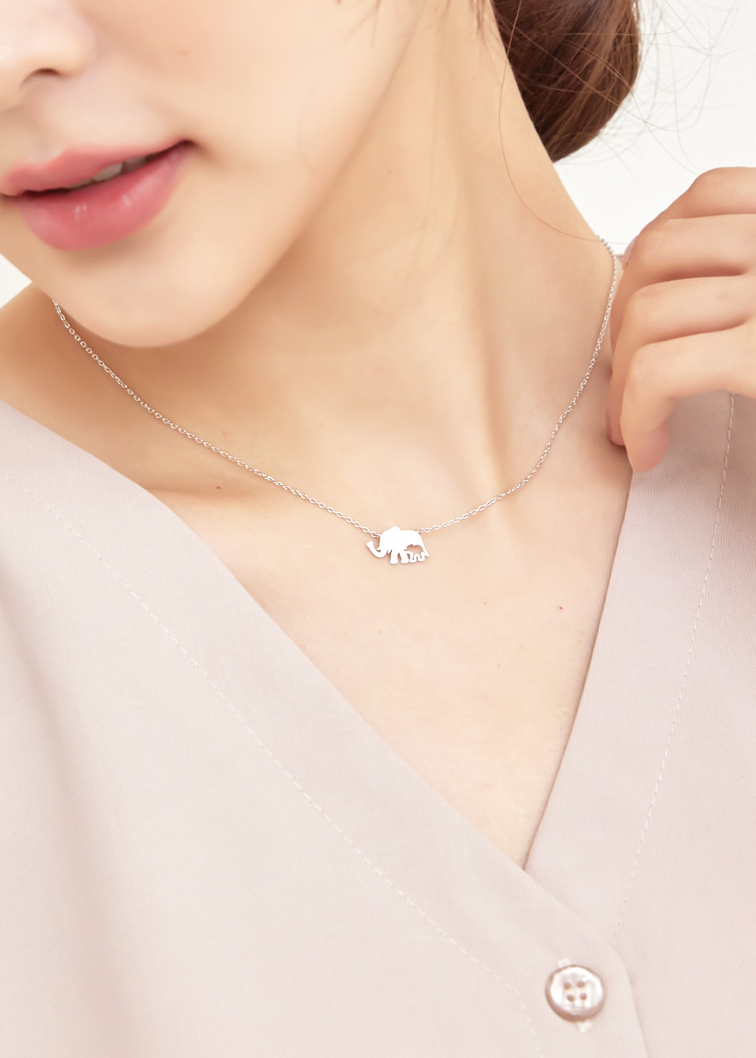 大象帶寶寶 項鍊