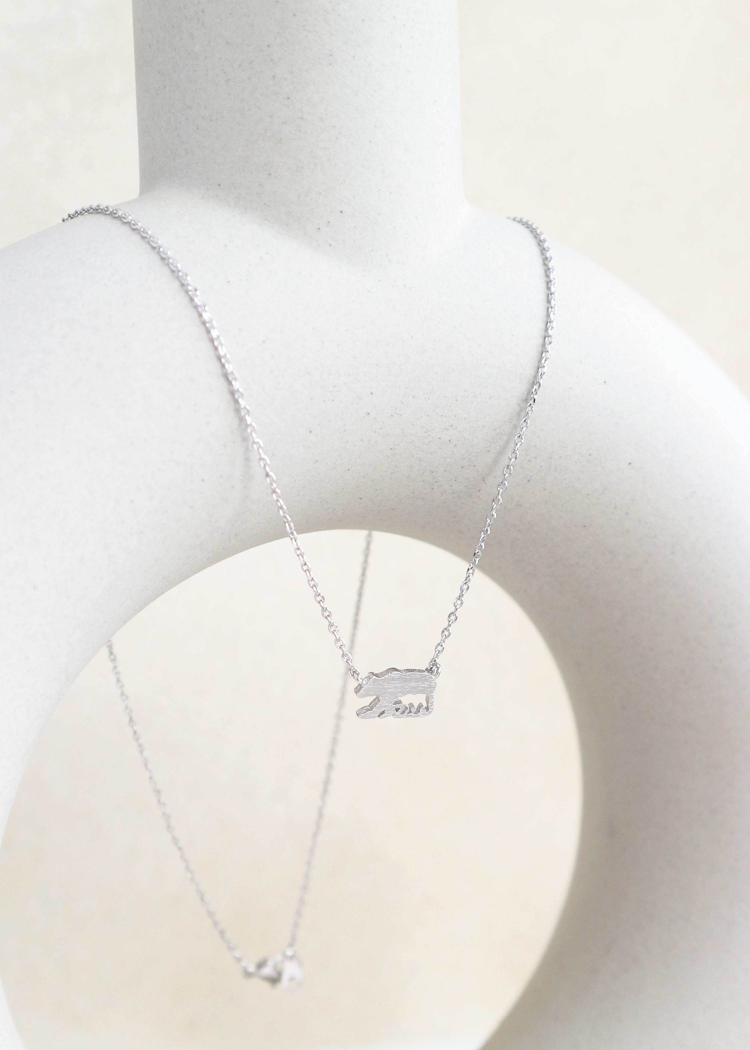 北極熊帶寶寶 項鍊