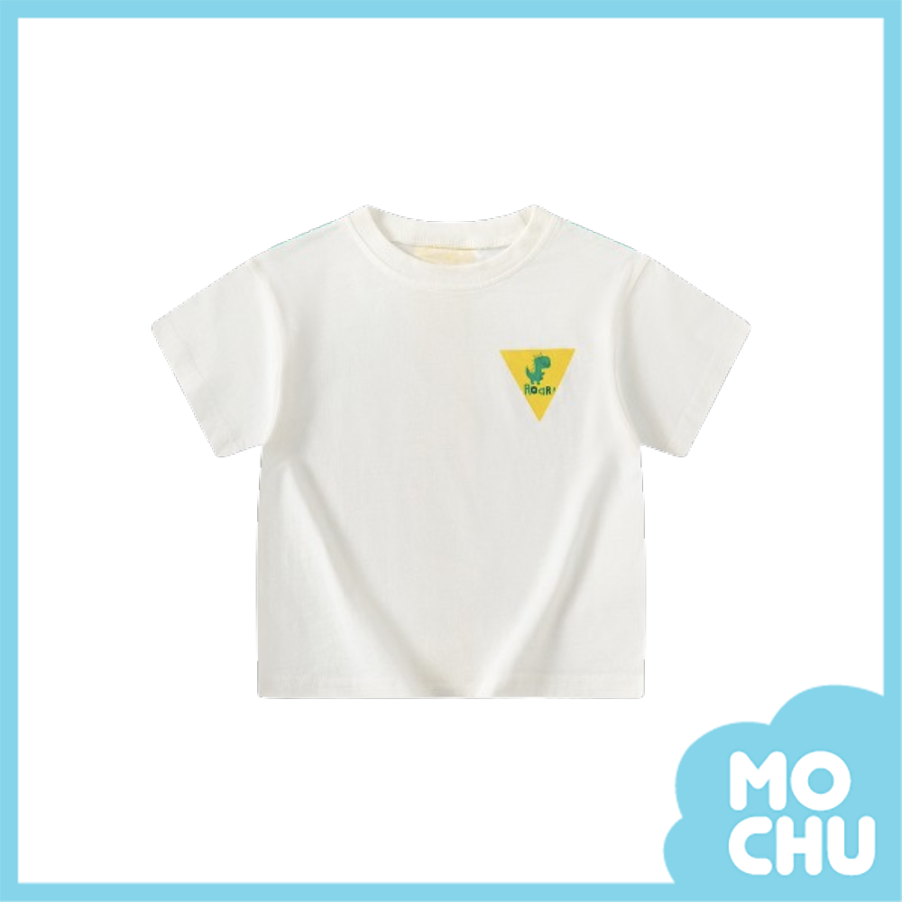 恐龙跑跑前後印花短袖上衣(三色)