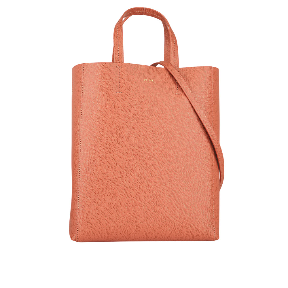 【CELINE】小型牛皮cabas手提/斜背二用包(荔枝粉) 189813XBA.27LY