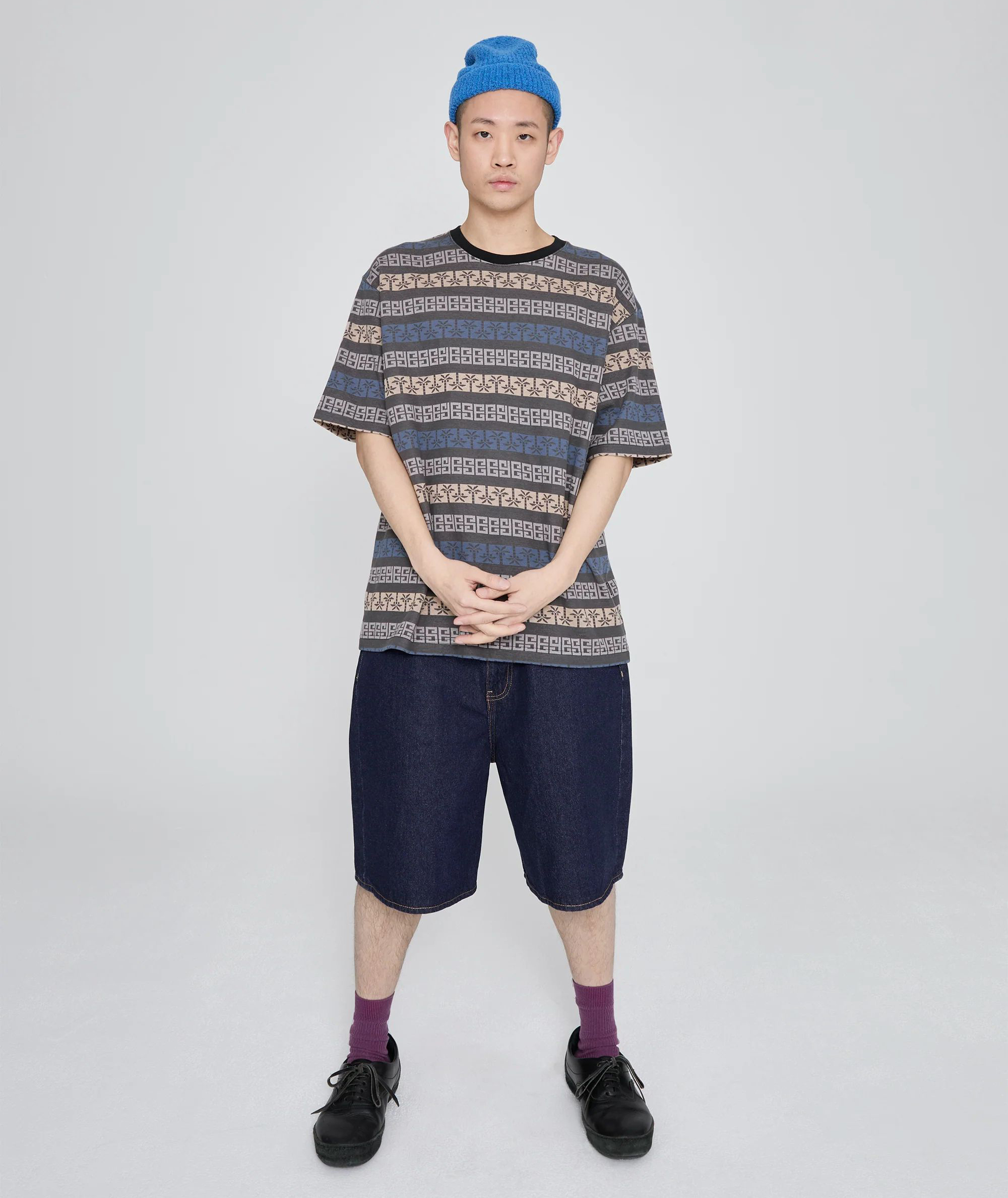 YESEYESEE】Y.E.S PALM JACQUARD TEE