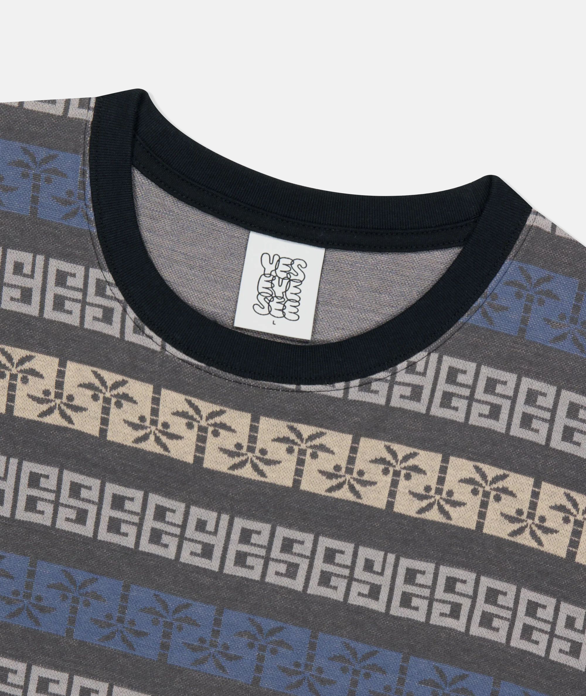 Tシャツ・カットソー YESEYESEE Y.E.S Palm Jacquard Tee 5SA049 yeseyesee® :: Y.E.S Palm Jacquard L/S Red