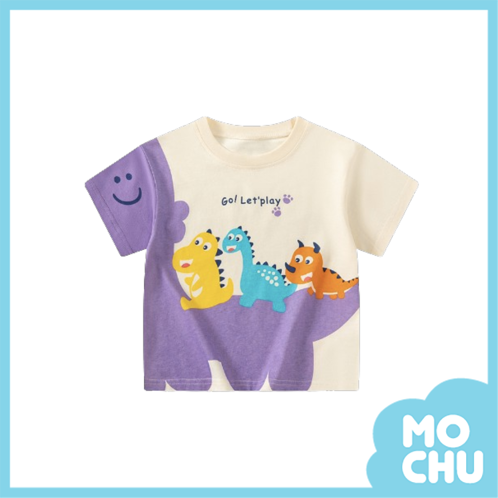 恐龍寶寶騎龍短袖上衣(四色)