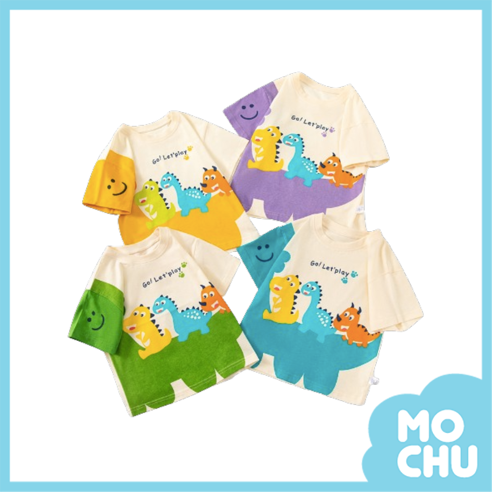 恐龍寶寶騎龍短袖上衣(四色)