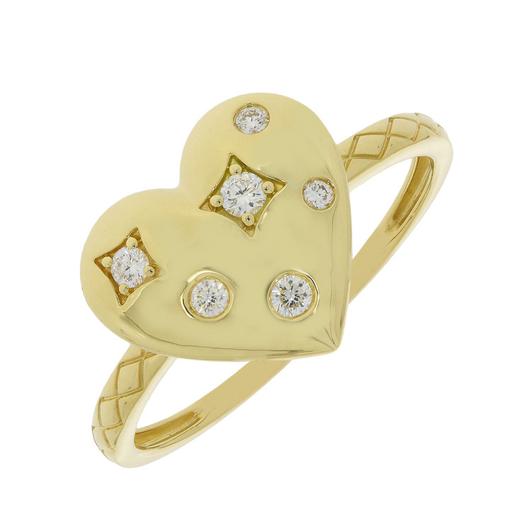 繁星系列 | 鑽石心形戒指