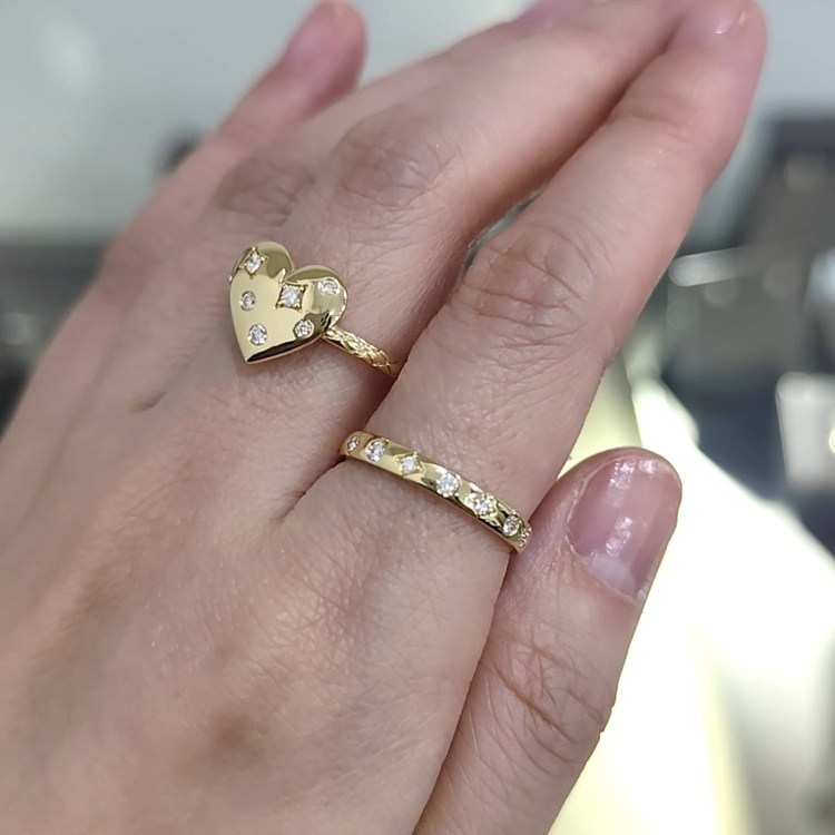 繁星系列 | 鑽石心形戒指