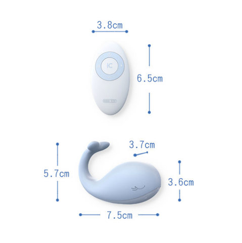 LEXY 香港情趣用品人氣網店 KISSTOY Doris 粉藍小鯨魚 無線遙控 G 點按摩器