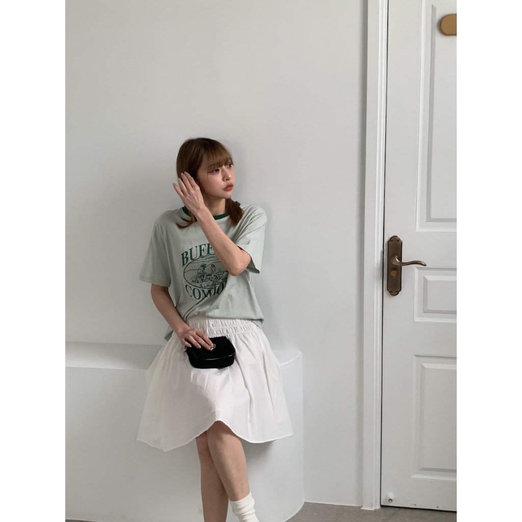 【imfine】美式復古插畫英文字配色T #9632