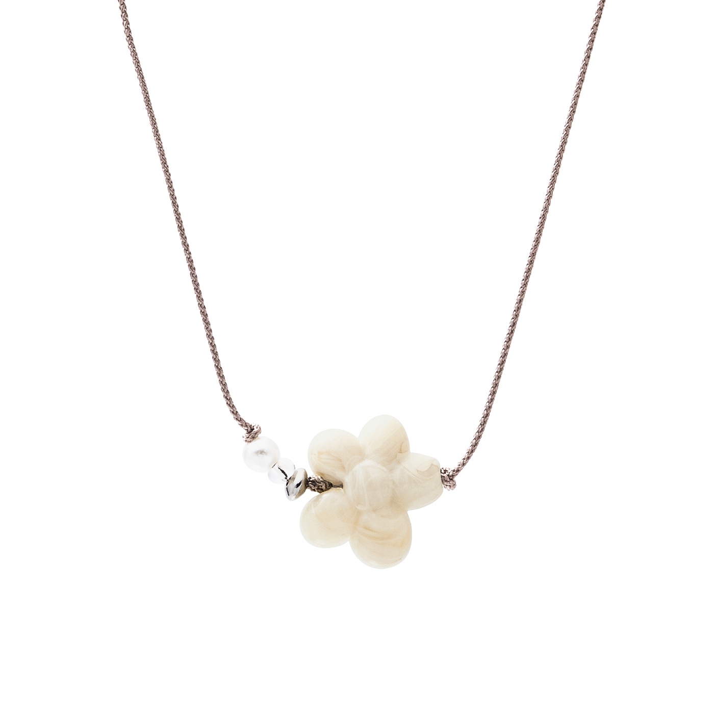 韓國,小花,編繩,長項鍊,平價飾品