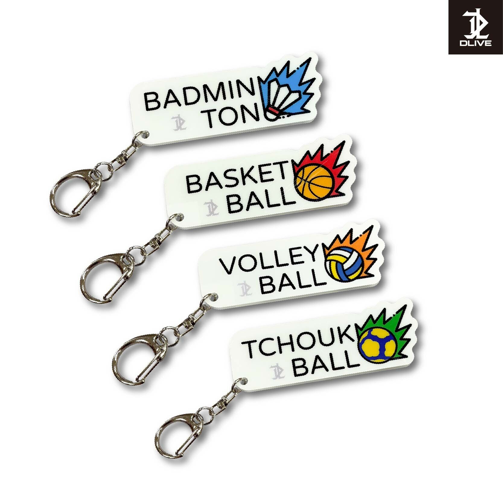 造型球類鑰匙圈 - 籃球 排球 羽球 巧固球 (共4款)